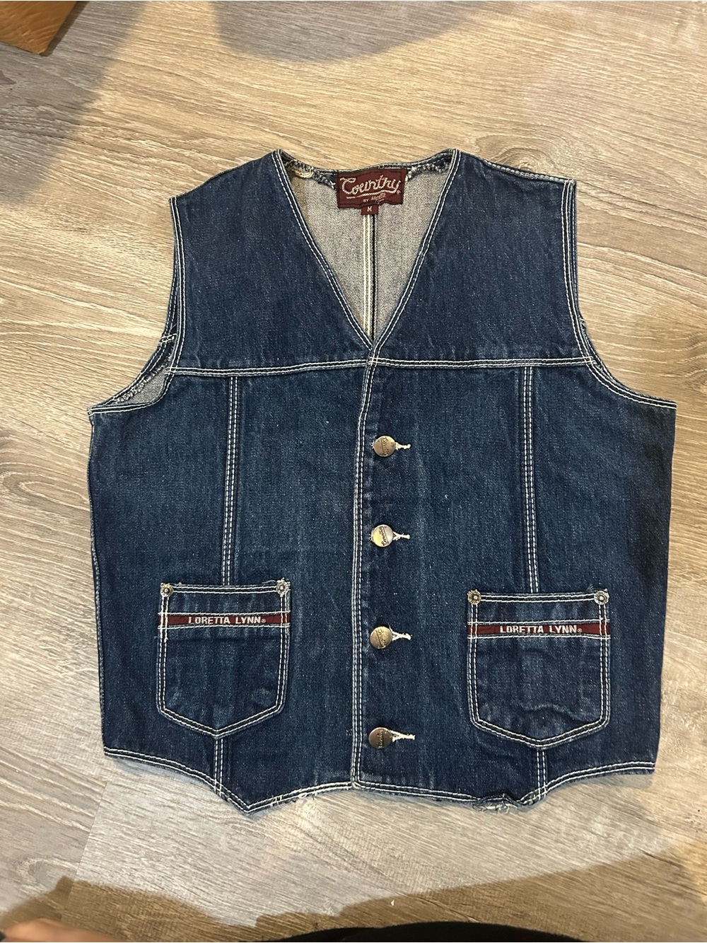 Country by Loretta Lynn size medium woman’s denim vest- vintage